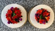 Entremet rond fleuri 8 parts - Parfums au choix 