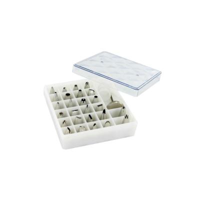 Coffret 26 douilles décors inox