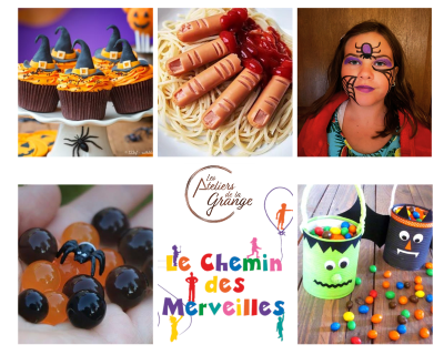  *COMPLET* Stage thème " Halloween" Enfant  6-13 ans / Atelier Pâtisserie/Cuisine+ 1 atelier créatif - Repas du midi sur place incl. / Mardi 31 octobre 2023 / 9h30-16h00