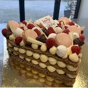 *Saint Valentin* Coeur gourmand façon Number Cake Framboise & Vanille (de 2 à 4 parts) + personnalisation prénom offerte