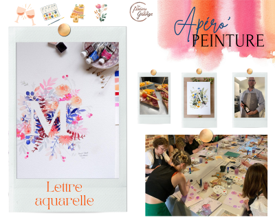 NOUVEAU // Atelier ApérO'Peinture avec Perrine Hanquez / Mardi 14 Octobre 2025 19h -21h30 Lettre Aquarelle 
