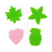 Découpoirs éjecteurs fruits assortis Patisdécor (x 4)