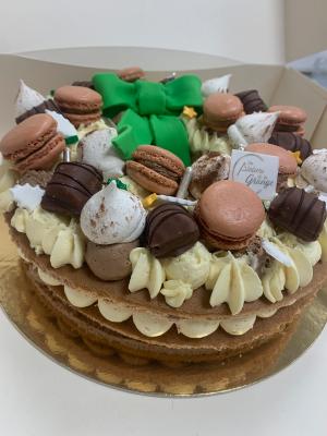 * Dessert de fêtes * Couronne de Noël façon Number Cake 8 parts 3 Chocolats 