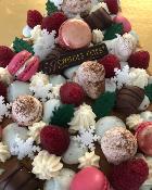 * Dessert de fêtes * Entremet sapin façon Number Cake 12 parts Framboise & Chocolat blanc 