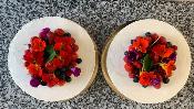 Entremet rond fleuri 8 parts - Parfums au choix 