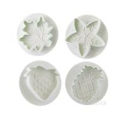 Découpoirs éjecteurs fruits assortis Patisdécor (x 4)