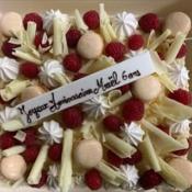 Entremet  - Framboise & Vanille "Déco Gourmande" de 6 à 20 personnes 
