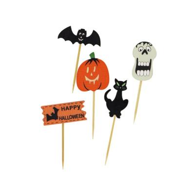 Décors d'Halloween sur pique assortis (x10)