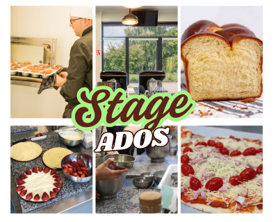 *NOUVEAU* Stage #2 orientation pâtisserie Ado12-18 ans / Brioche / Fraisier / Pizza (Repas incl.)  / Mardi 22 juillet 2025 / 9h00 - 17h00
