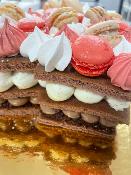 * Dessert de fêtes * Botte de Noël façon Number Cake 10 parts 3 Chocolats 