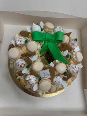 * Dessert de fêtes * Couronne de Noël façon Number Cake 8 parts Spéculos