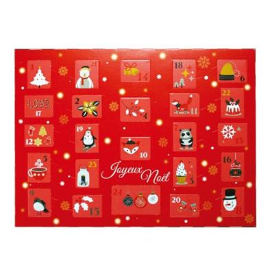 Calendrier de l'avent à personnaliser - Moule à chocolats de Noël / Couleur rouge 