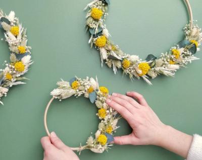 *COMPLET* Atelier ApérO'Créatif Couronne de fleurs séchées / Vendredi 22 septembre 2023 / 19h -20h30
