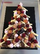 * Dessert de fêtes * Entremet sapin façon Number Cake 12 parts Framboise & Chocolat blanc 