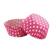 Caissettes cupcakes à pois rose (x 50)